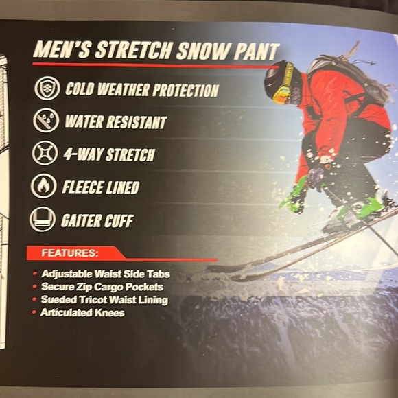 Men’s stretch, snow pant - Picture 4 of 5